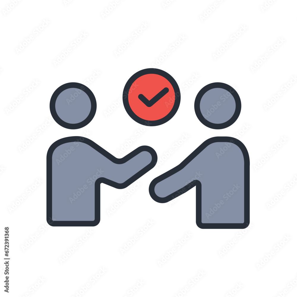 consent icon. vector.Editable stroke.linear style sign for use web design,logo.Symbol illustration. consent icon. vector.Editable stroke.linear style sign for use web design,logo.Symbol illustration.