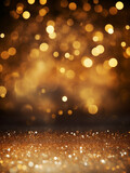 golden glitter and lights background, in the style of mysterious backdrops