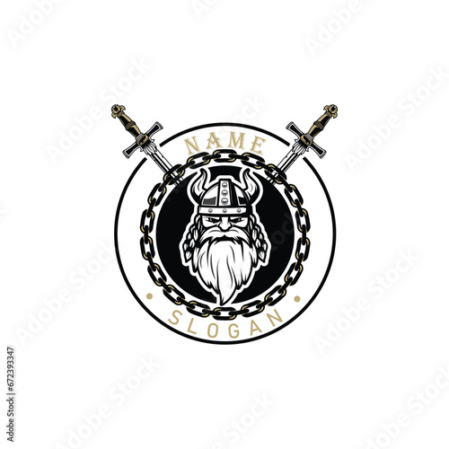 viking muscle gym and fitness logo, icon, initial, design.