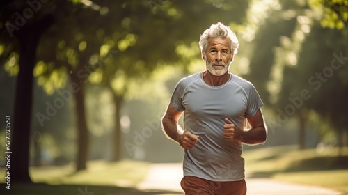Elderly people running in the park, elderly people exercising, elderly health
