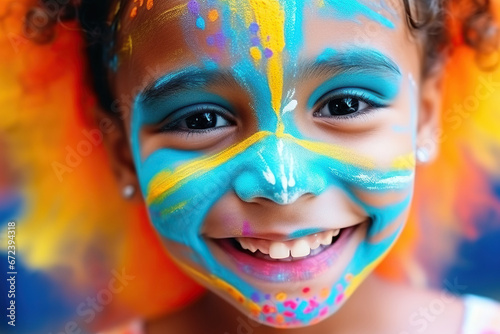 Happy and smiling child boy celebrates his birthday