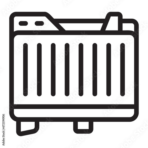 car radiator line icon