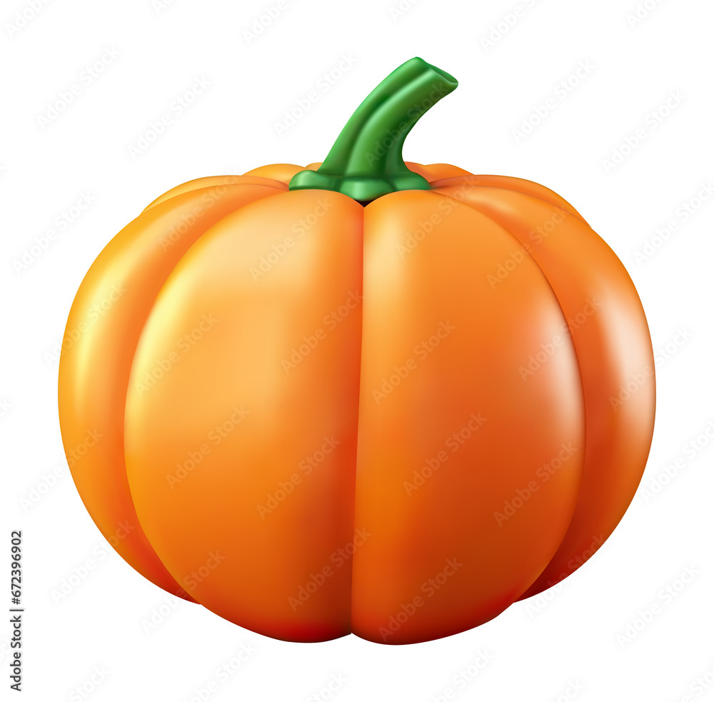 Pumpkin 3d cartoon vector icon. Thanksgiving ripe pumpkin vector illustration for decorations and prints Pumpkin 3d cartoon vector icon. Thanksgiving ripe pumpkin vector illustration for decorations and prints