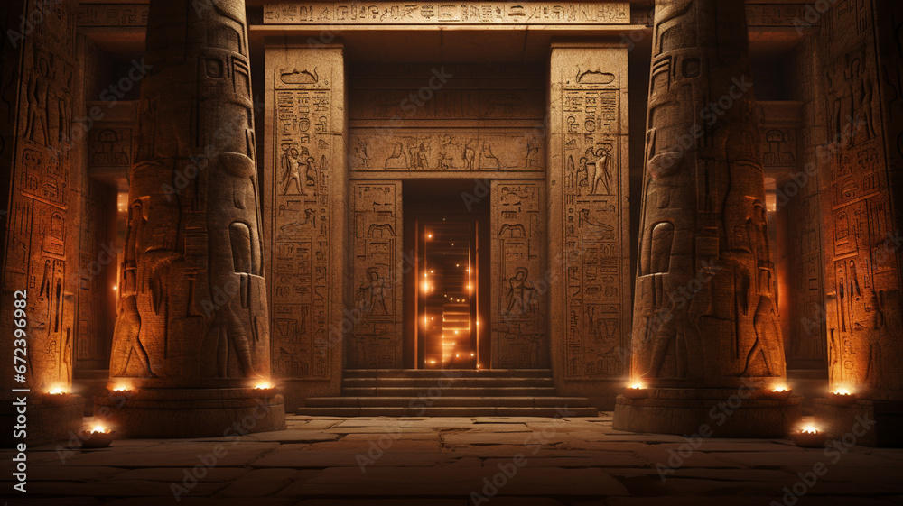 ancient egyptian temple of egypt - obrazy, fototapety, plakaty 