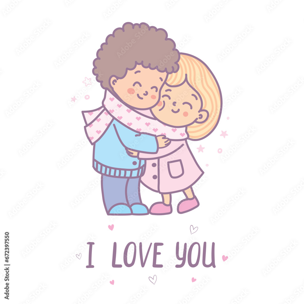 Valentine's day card vector illustration. Valentine's day card vector illustration.
