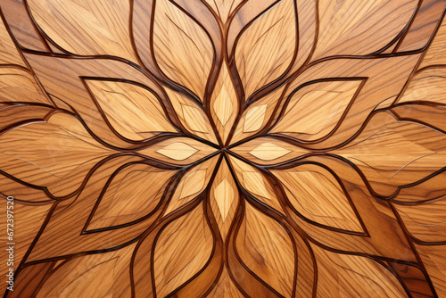 Wooden material texture of inlaid design, multiple wood types of oak and maple photo