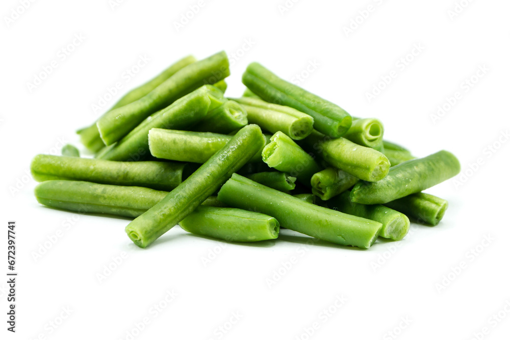 Green beans isolated on white background Green beans isolated on white background