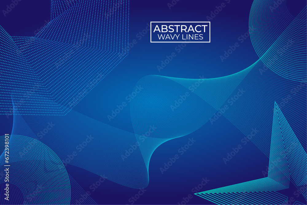 Abstract Vector wavy lines pattern smooth curve flowing dynamic blue green gradient light isolated on black background for concept of technology, digital, communication. .Abstract Blue Background. Abstract Vector wavy lines pattern smooth curve flowing dynamic blue green gradient light isolated on black background for concept of technology, digital, communication. .Abstract Blue Background.