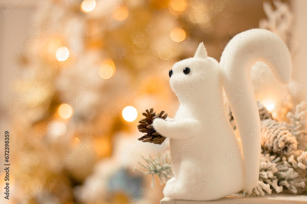 Obraz premium white candle and snowman