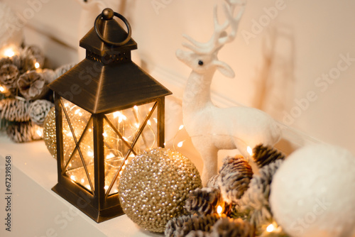 christmas decoration with candle