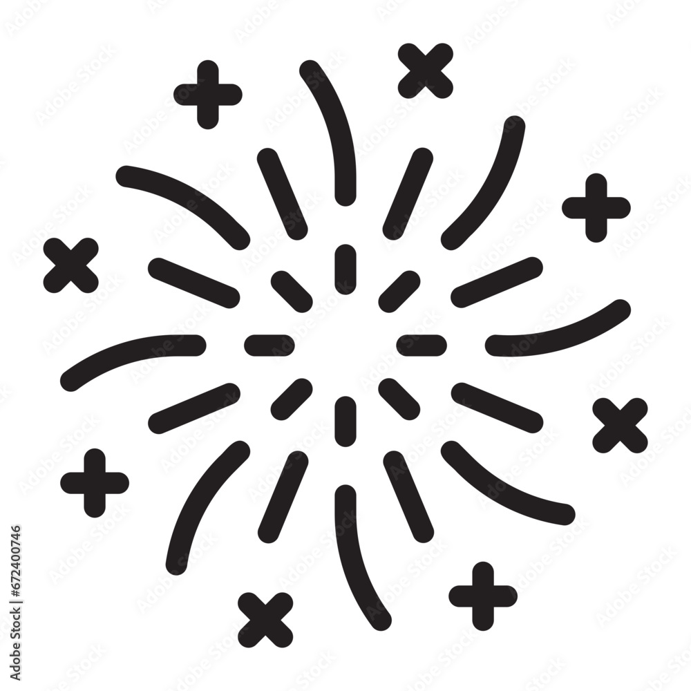 fireworks glyph icon fireworks glyph icon