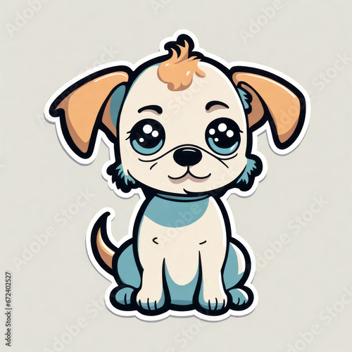 funny sticker Hund, generated image