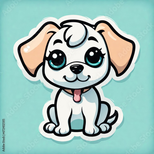 funny sticker Hund  generated image