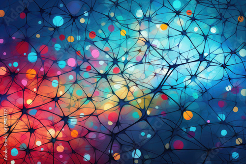 In a vibrant digital landscape, the concept of neurodiversity comes to life photo