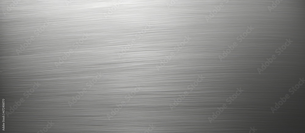 A flat plate with a texture of gray metal that has been brushed is used as the background A flat plate with a texture of gray metal that has been brushed is used as the background