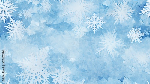  a blue and white background with snowflakes on the top of it and the bottom of the image on the bottom of the page. generative ai