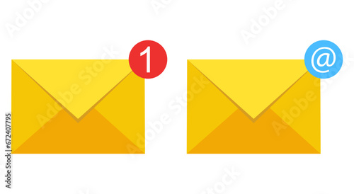 Set of envelopes. Vector illustration