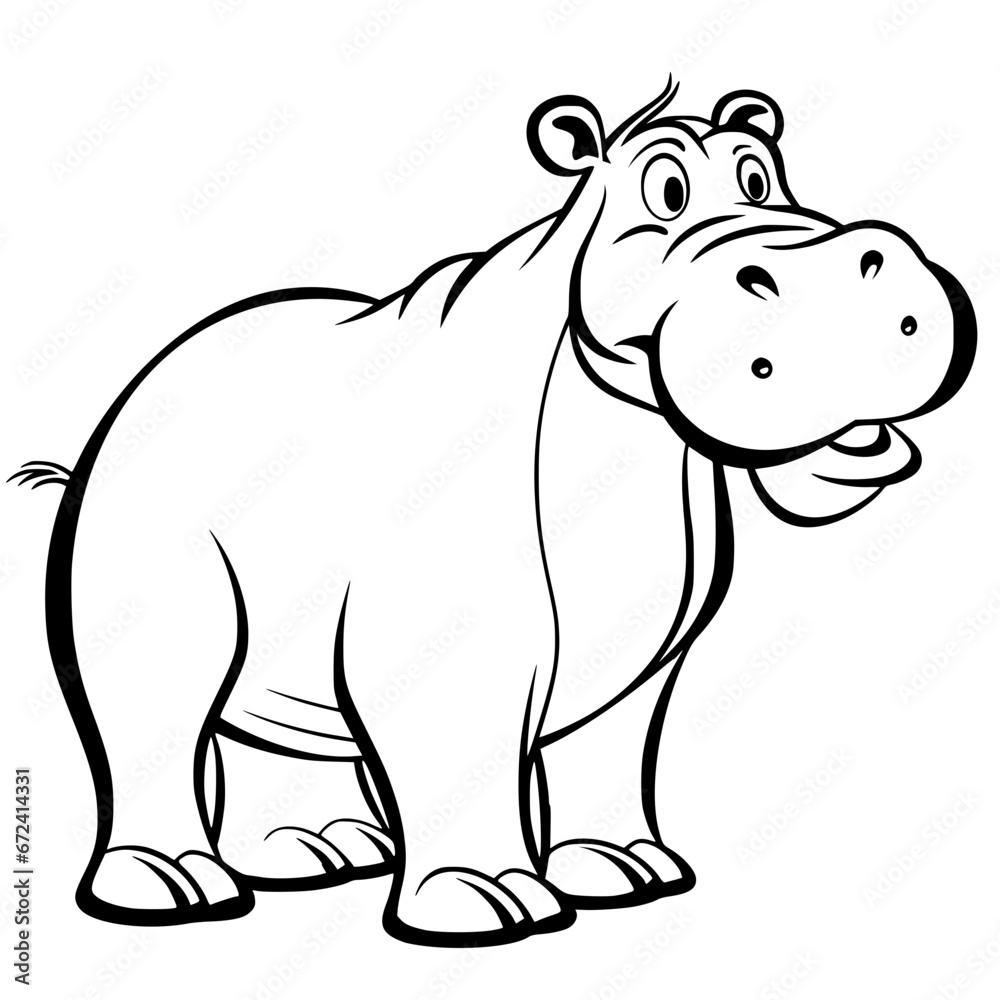 Fototapeta premium Hippo Vector