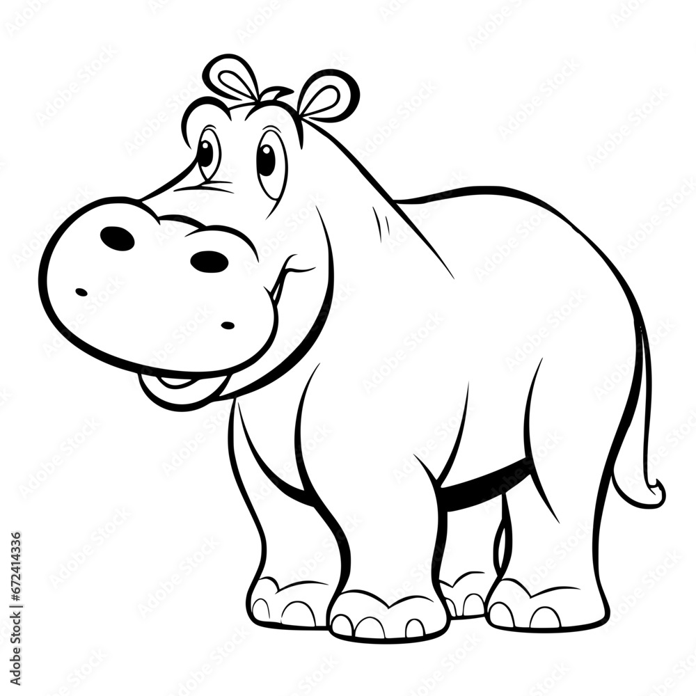 Fototapeta premium Hippo Vector