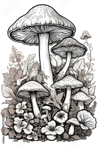 Mushrooms and their floral companions