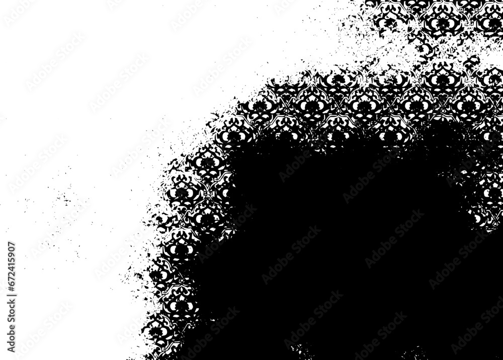 Obraz premium Rustic grunge vector texture with grain and stains. Abstract noise background. Weathered surface. Dirty and damaged. Detailed rough backdrop. Vector graphic illustration with transparent white. EPS10.