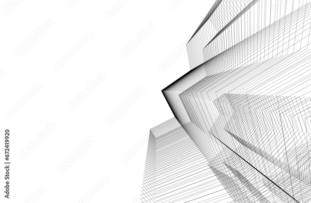 Architecture background vector 3d illustration Architecture background vector 3d illustration