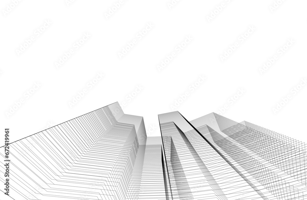 Obraz premium Architecture background vector 3d illustration