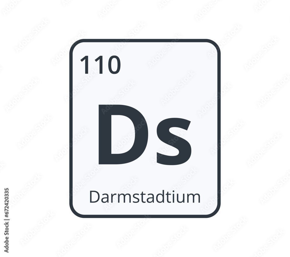 Darmstadtium Chemical Symbol. 