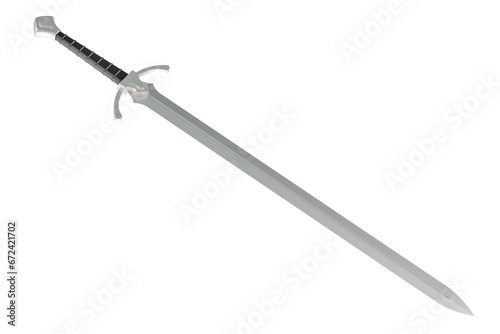 Squire Sword, 3D rendering isolated on transparent background