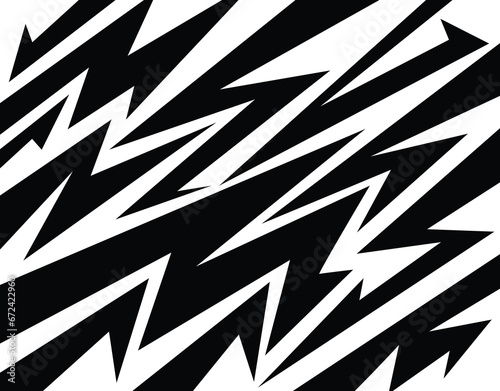 Abstract background with various sharp, zigzag and arrow pattern