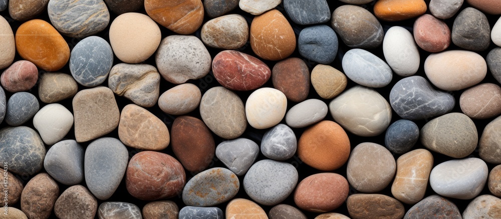A background texture composed of small circular stones A background texture composed of small circular stones