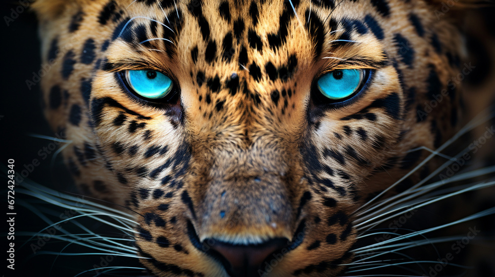 Obraz premium leopard with big eyes