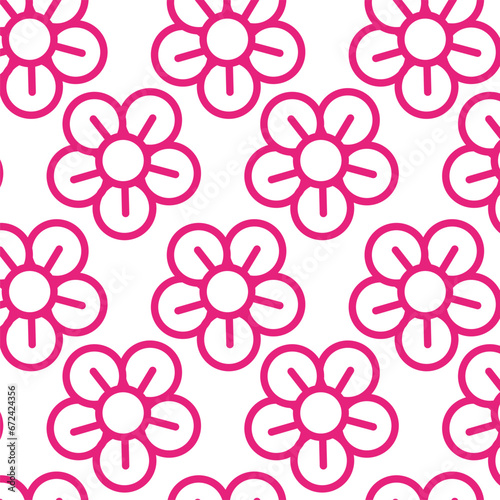 Flower icon seamless pattern background Vector