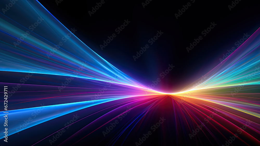 abstract background with rays of light - by generative ai