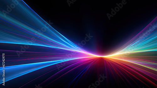 abstract background with rays of light - by generative ai