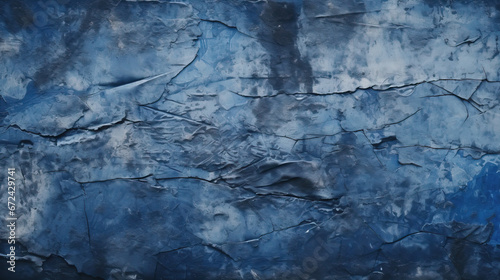 old texture cracked background blue paint - by generative ai