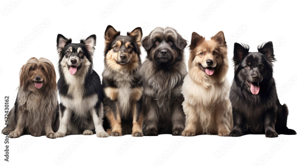 set of dogs.png, group of dogs - obrazy, fototapety, plakaty 