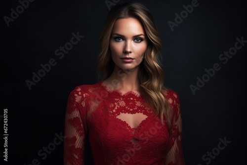 Fashion Portrait on a Dark Background.