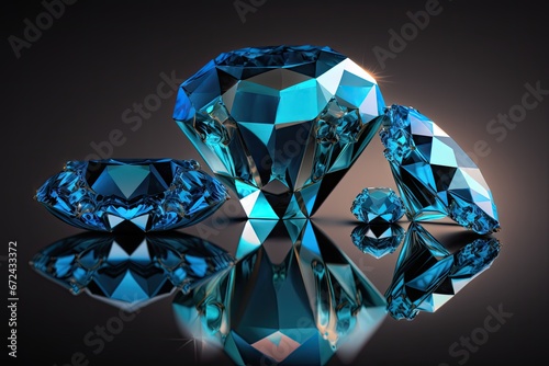 Blue diamonds on a black background
