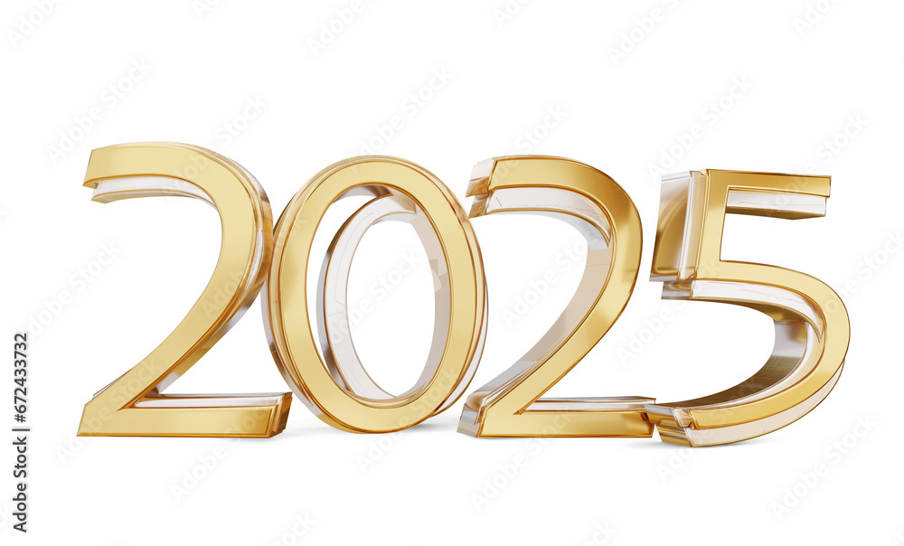 golden silver symbol bold number as year 2025, isolated, metallic glossy as luxury gold, changes to the best, better new year, wealth and luck golden silver symbol bold number as year 2025, isolated, metallic glossy as luxury gold, changes to the best, better new year, wealth and luck