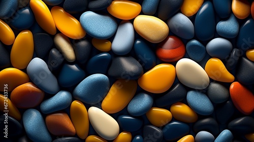 Beautiful stone colorful navy blue orange yellow illustration image AI generated art