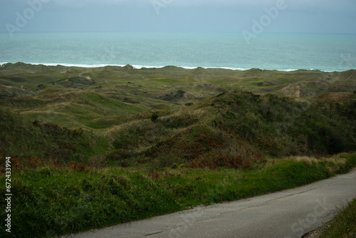 Promenade dans les Dunes de Biville, juste avant la tempête Ciaran dans la Hague, La Manche, Le Cotentin, en Basse Normandie, France