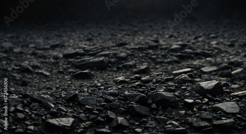 Fototapeta Naklejka Na Ścianę i Meble -  black rocks and stones banner background