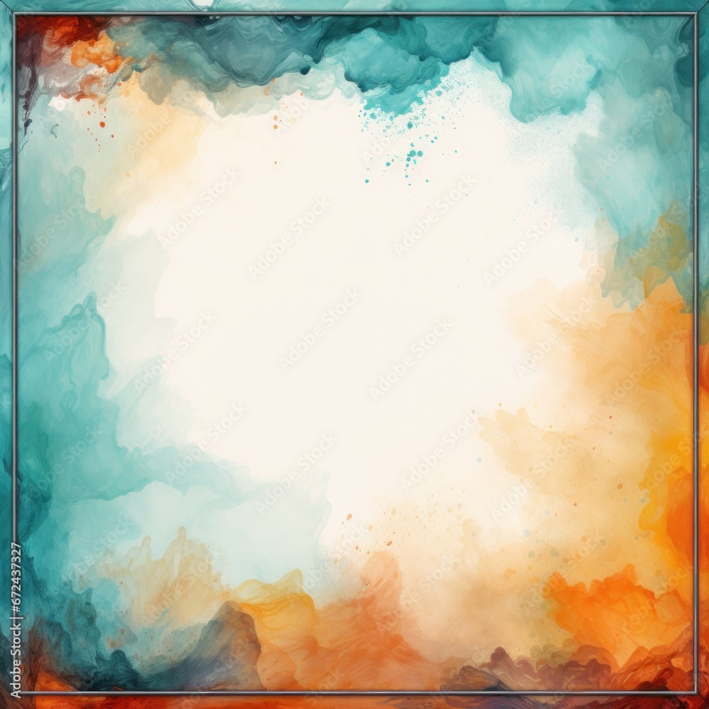 Obraz premium Watercolor frame, Background with copy space