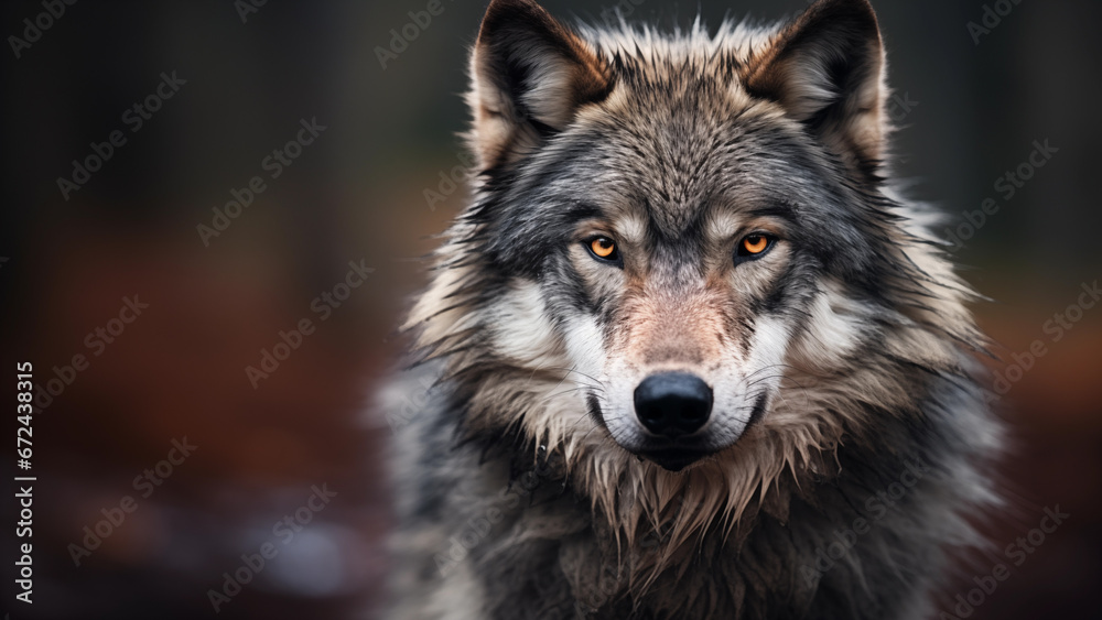 Photographer photo of a gray wolf in the wild Photographer photo of a gray wolf in the wild