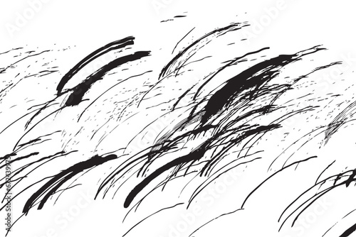 Motion sketch freeze frame of night lights in big city. Urban light trails from buildings and street lights in downtown long exposure trace. Bright colourful long exposure light trails. Vector.