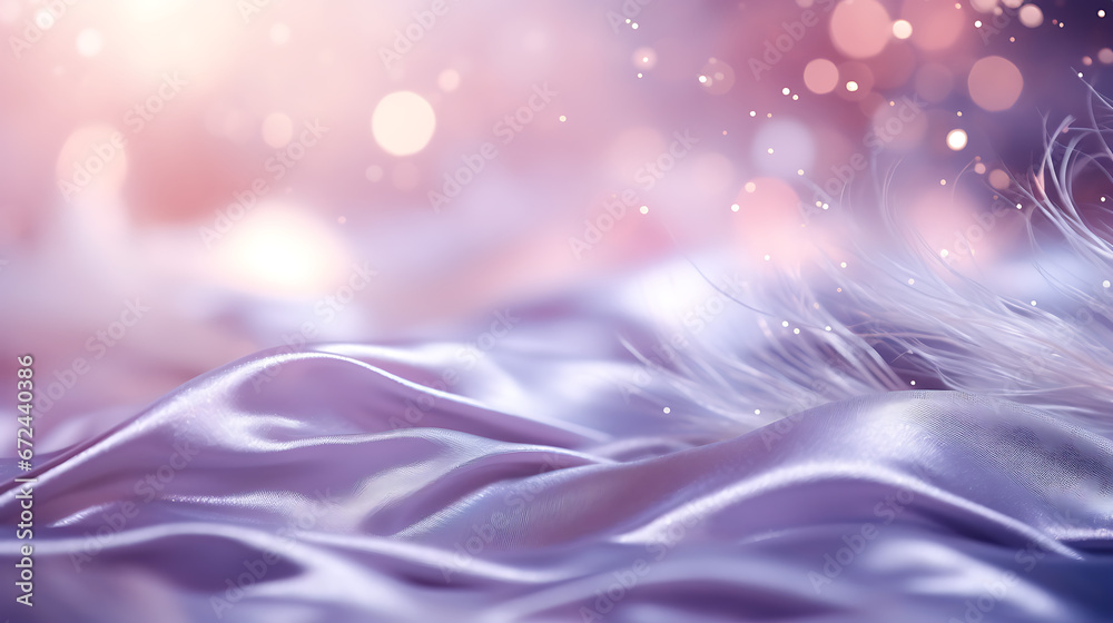 An abstract scene with soft lilac and platinum particles. Dreamy twilight shine particles bokeh on a lavender background. Platinum foil texture created with AI technology An abstract scene with soft lilac and platinum particles. Dreamy twilight shine particles bokeh on a lavender background. Platinum foil texture created with AI technology