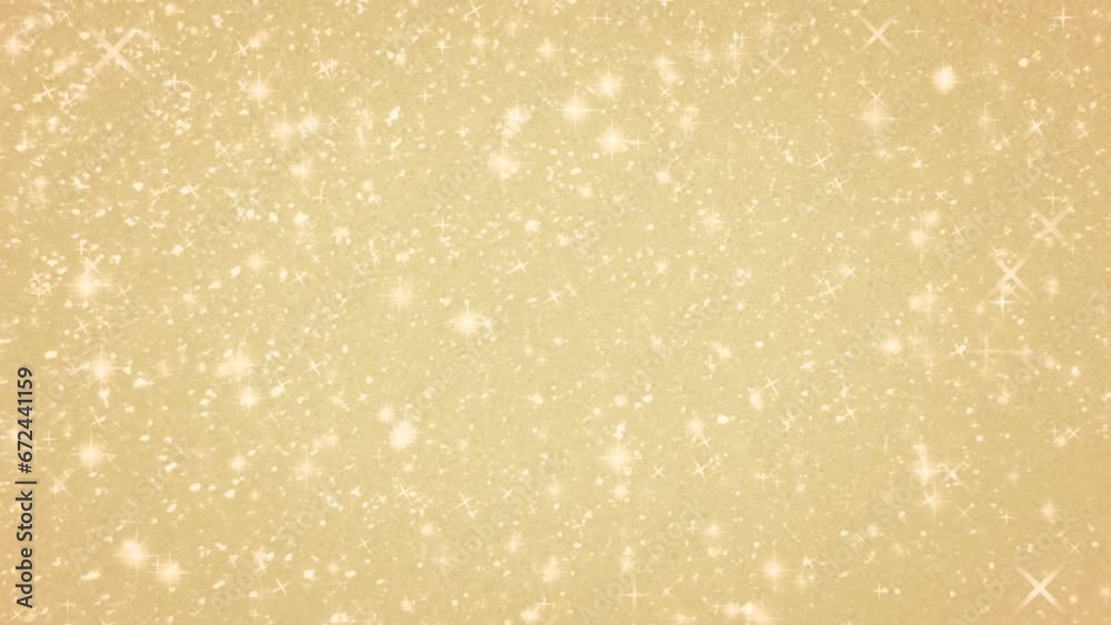 Animation of white shiny stars on yellow background with glitter sparkles Animation of white shiny stars on yellow background with glitter sparkles