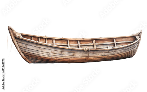 Aged Wood Rowing Boat on transparent background on Transparent Background © Artimas 