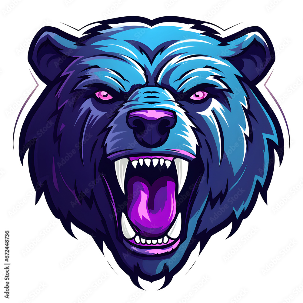 head of a bear ilustration head of a bear ilustration